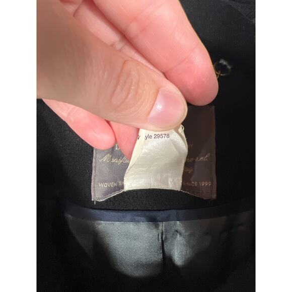 J. Crew Double Cloth Coletta Lady Day Italian Wool Dress Car Coat Black Capsule - Picture 5 of 9